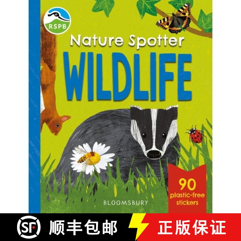 【3-4周达】RSPB Nature Spotter: Wildlife : A children's sticker guidebook to over 60 birds, bugs, mam... [9781526688712]