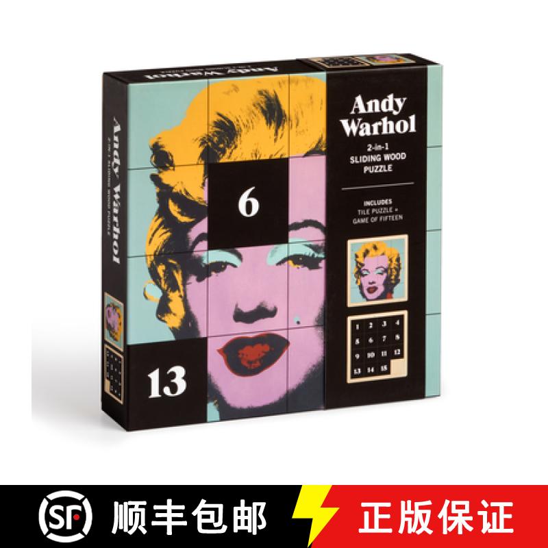 【3-4周达】Andy Warhol Marilyn 2-in-1 Sliding Wood Puzzle [9780735378810]