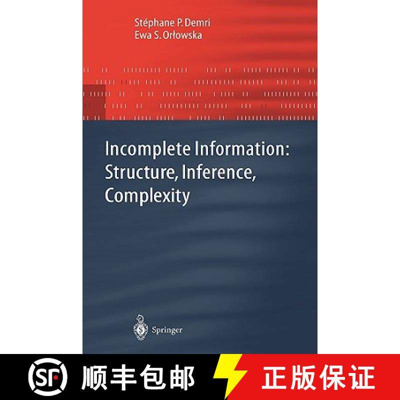 【3-4周达】Incomplete Information: Structure, Inference, Complexity [9783540419044]