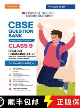 预订 Oswaal CBSE Question Bank Class 9 English Communicative, Chapterwise and Topicwise Solved Papers... [9789359581538]