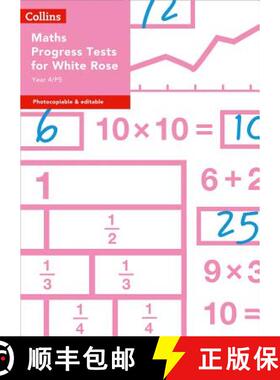 预订 Collins Tests & Assessment - Year 4/P5 Maths Progress Tests for White Rose [9780008333546]
