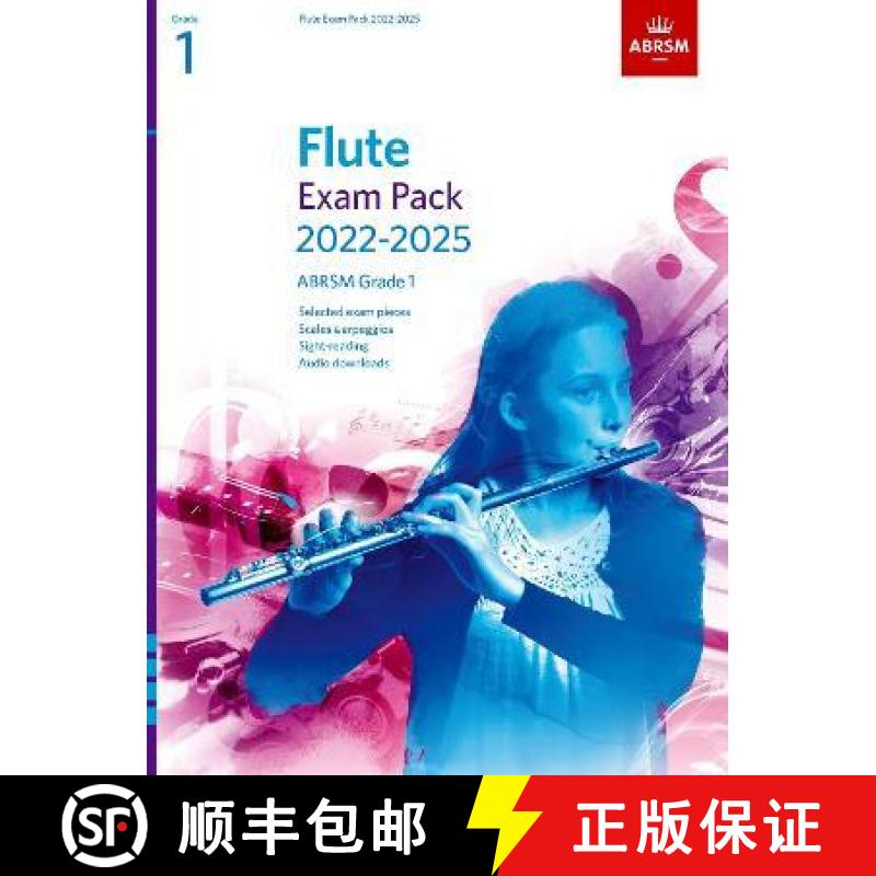 【4周达】Flute Exam Pack from 2022, ABRSM Grade 1: Selected from the syllabus from 2022. Score & Part... [9781786014108]