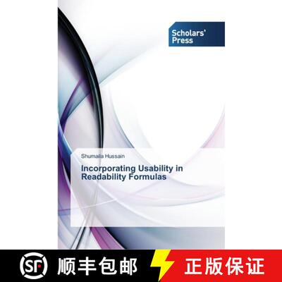 预订 Incorporating Usability in Readability Formulas [9783639511765]