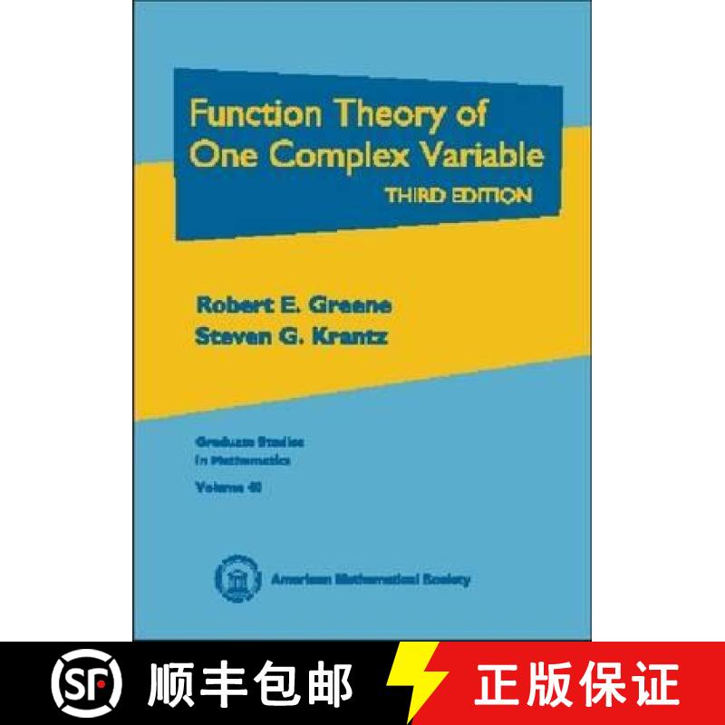 现货 Function Theory of One Complex Variable (Graduate Studies in Mathematics) [9780821839621]