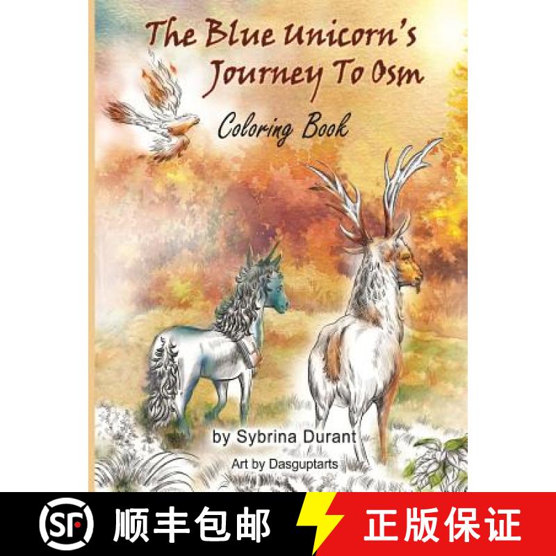 【3-4周达】The Blue Unicorn's Journey To Osm Coloring Book [9781942740100]
