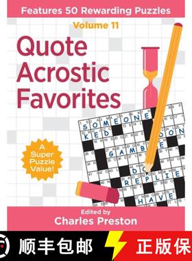 预订 Quote Acrostic Favorites: Features 50 Rewarding Puzzles [9781734048384]