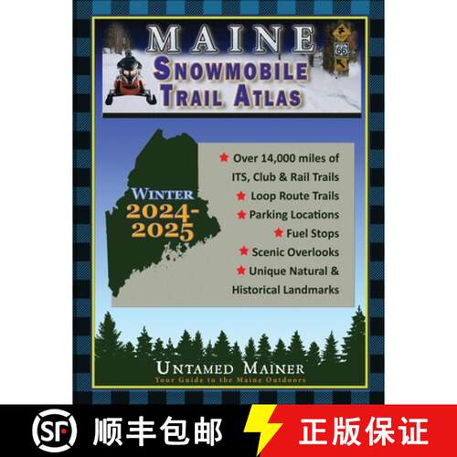 【3-4周达】2024-2025 Maine Snowmobile Trail Map Atlas [9798348109516]