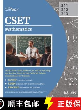 【3-4周达】CSET Mathematics Study Guide: Math Subtest I, II, and III Test Prep and Practice Exam for ... [9781637980804]