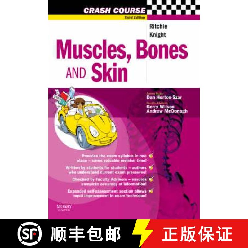 【3-4周达】Crash Course: Muscles, Bones and Skin [9780723434344]