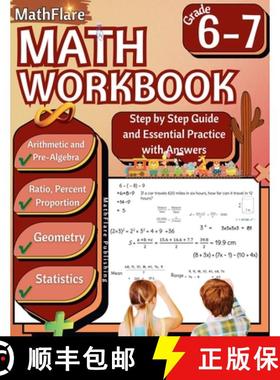 预订 MathFlare - Math Workbook 6th and 7th Grade: Math Workbook Grade 6-7: Integers, Foundations of A... [9798869303059]