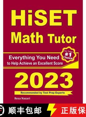 【3-4周达】HiSET Math Tutor: Everything You Need to Help Achieve an Excellent Score [9781646124923]