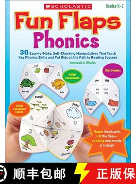 预订 Fun Flaps: Phonics: 30 Easy-To-Make, Self-Checking Manipulatives That Teach Key Phonics Skills a... [9780545280792]