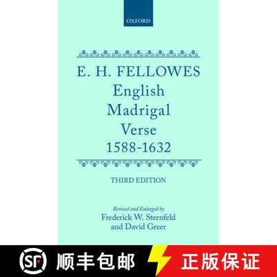 【3-4周达】English Madrigal Verse 1588-1632 [9780198114741]