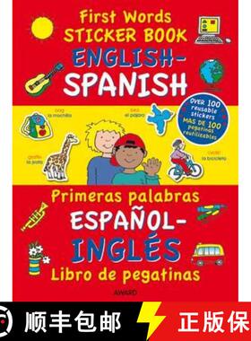 【3-4周达】First Words Sticker Books: English/Spanish: English - Spanish [9781841358031]