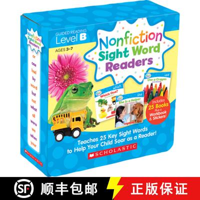 预订 Nonfiction Sight Word Readers: Guided Reading Level B (Parent Pack): Teaches 25 Key Sight Words ... [9780545842822]