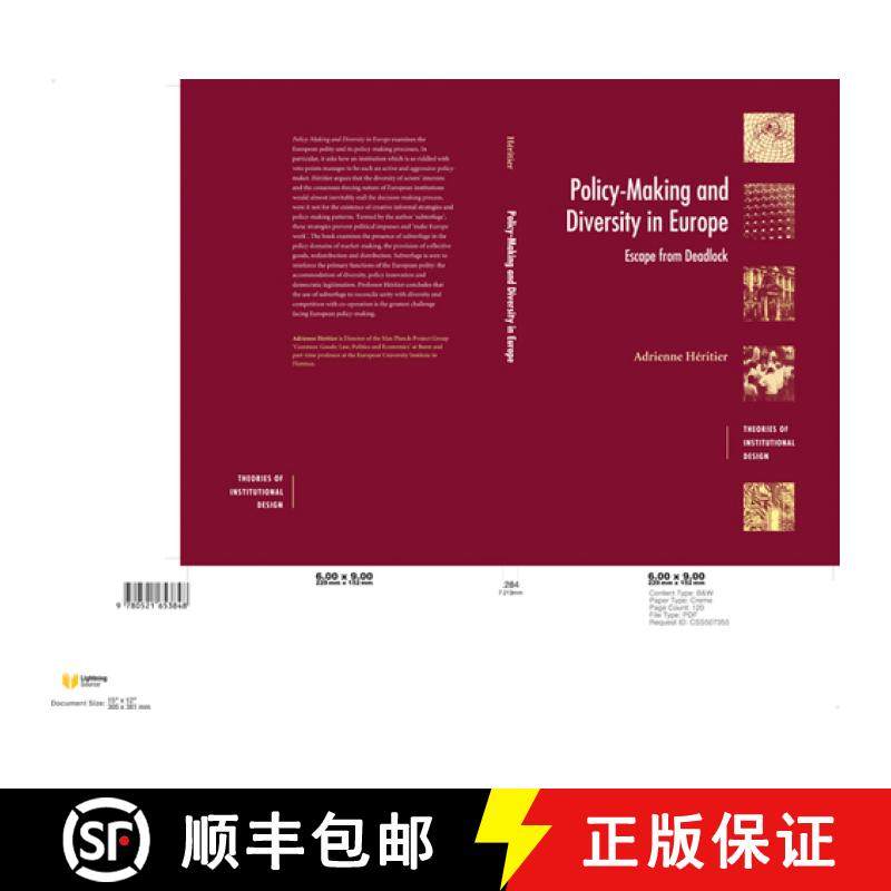 【3-4周达】Policy-Making and Diversity in Europe: Escape from Deadlock - Policy-Making and Diversity ... [9780521653848],书籍/杂志/报纸,社会科学类原版书,淘宝优惠券,粉丝福利购,淘宝优惠卷