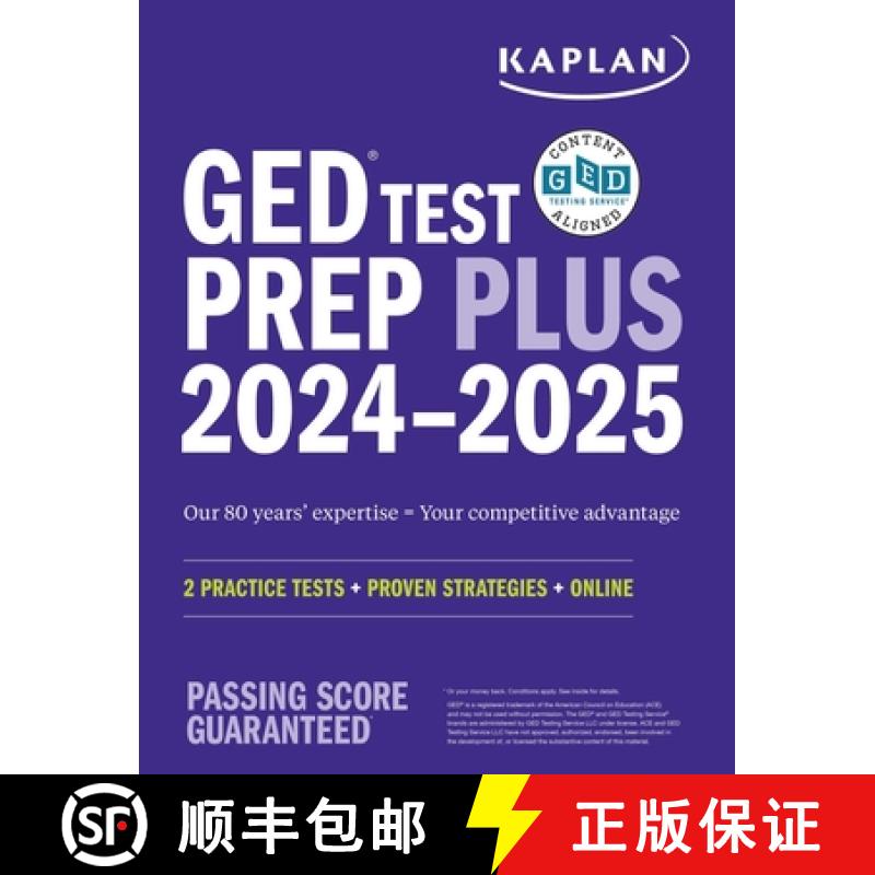 【3-4周达】GED Test Prep Plus 2024-2025: Includes a Diagnostic Pretest, 2 Full Length Practice Tests,... [9781506290447]