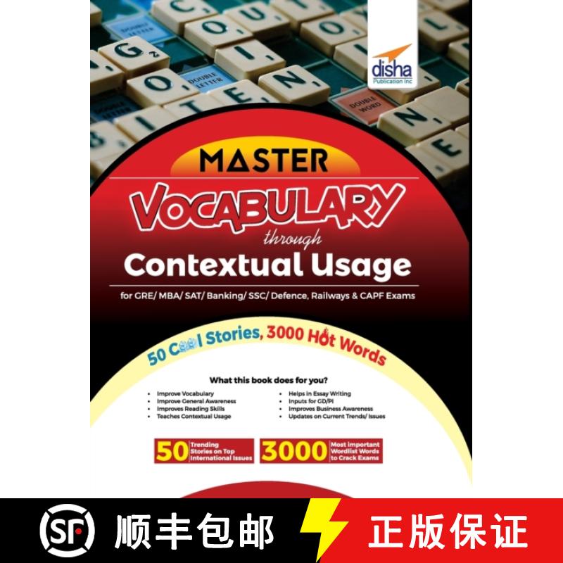 【2-3周达】Mastering VOCABULARY through Contextual Usage for GRE, MBA, SAT, Banking, SSC, Defence, Ra... [9789355641045]
