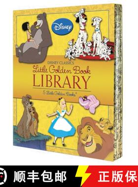 【3-4周达】Disney Classics Little Golden Book Library (Disney Classic): Lady and the Tramp; 101 Dalma... [9780736431491]