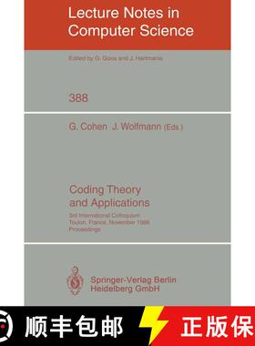 【3-4周达】Coding Theory and Applications : 3rd International Colloquium, Toulon, France, November 2-... [9783540516439]