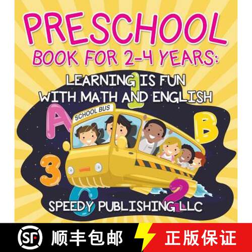 【3-4周达】Preschool Book For 2-4 Years: Learning is Fun with Math and English [9781681454351]