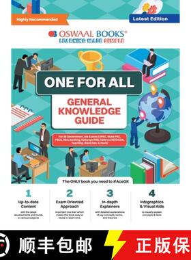 【3-4周达】Oswaal One for all GK Guide English Medium (Latest Edition) For All Government Job Exams (... [9789357289047]