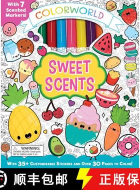 【3-4周达】ColorWorld: Sweet Scents: With 35+ Customizable Stickers and Over 30 Pages to Color! [9781667205960]