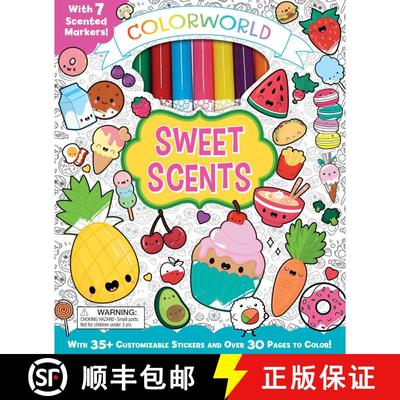 【3-4周达】ColorWorld: Sweet Scents: With 35+ Customizable Stickers and Over 30 Pages to Color! [9781667205960]