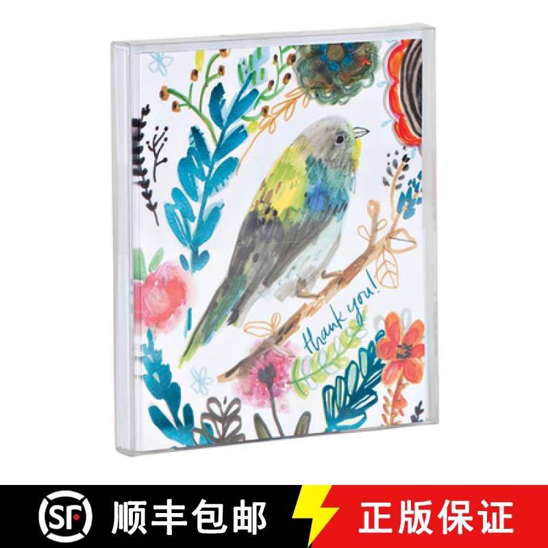 【3-4周达】Teneues - Notecard Set: Thank You Birds, Blank Inside, 10 Full Color Notecards with 10 Env... [9781623257033]