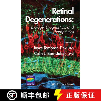 【3-4周达】精装 Retinal Degenerations: Biology, Diagnostics, and Therapeutics [With CD-ROM] [9781588296207]