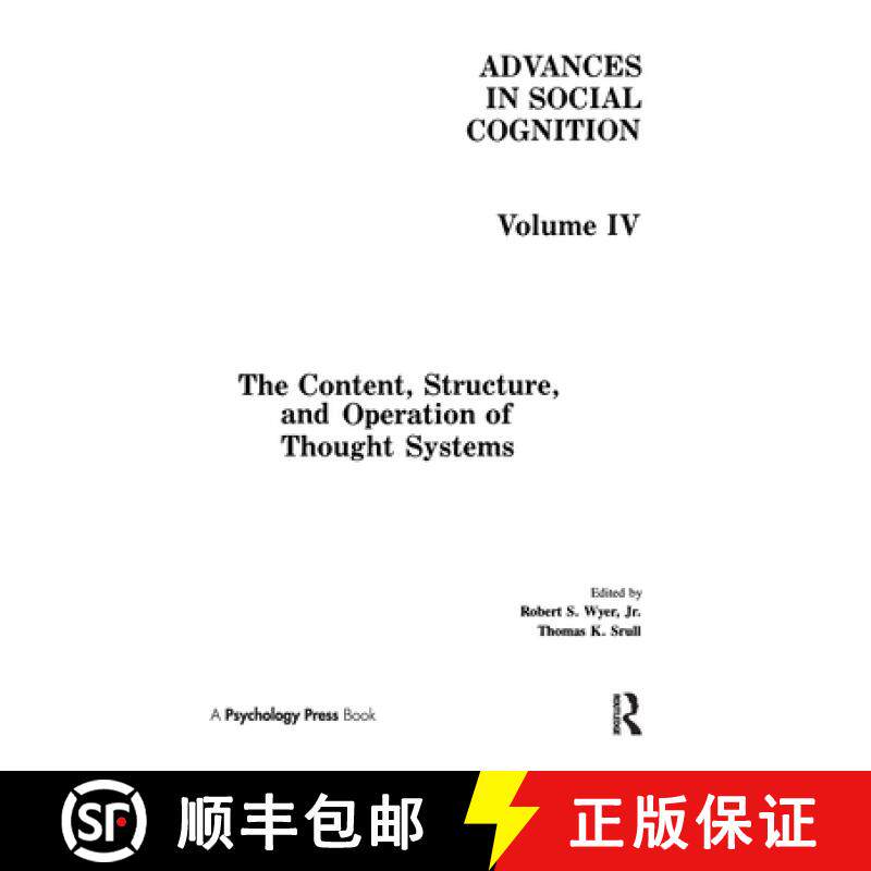 【3-4周达】The Content, Structure, and Operation of Thought Systems: Advances in Social Cognition, Vo... [9780805807424]