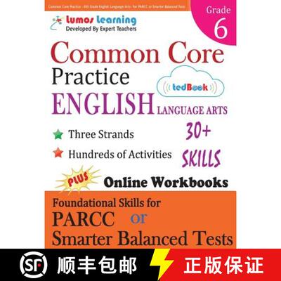 【3-4周达】Common Core Practice - 6th Grade English Language Arts: Workbooks to Prepare for the Parcc... [9781940484525]