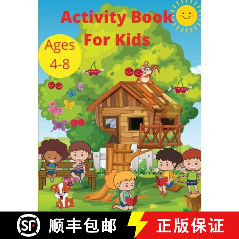 【3-4周达】Activity Book for Kids Ages 4-8: Word Search Mazes, Missing Letters, Dot to dot and more a... [9781915104113]