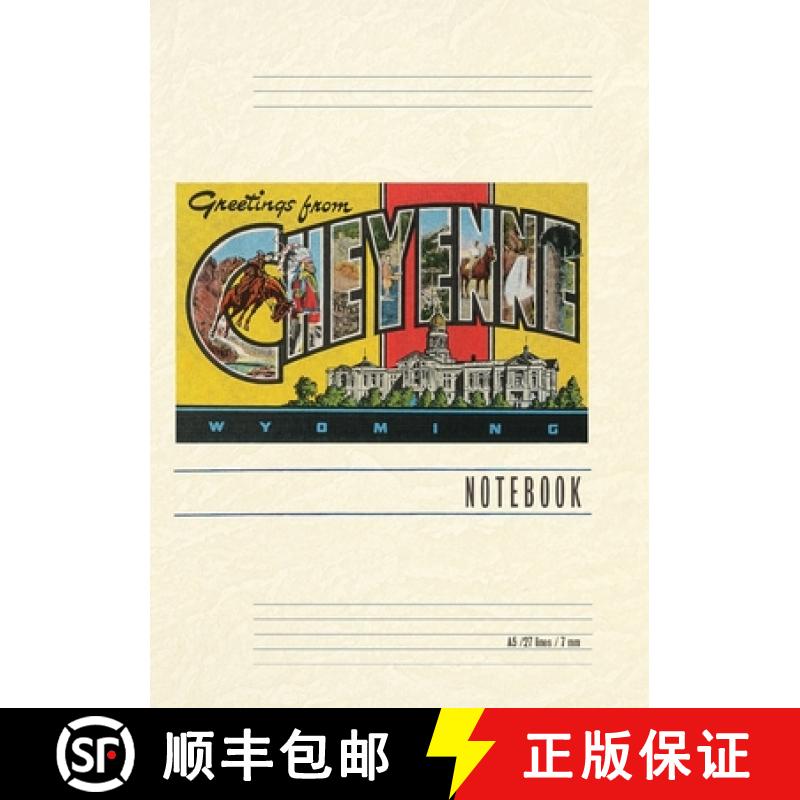 【3-4周达】Vintage Lined Notebook Greetings from Cheyenne, Wyoming [9798385457106]