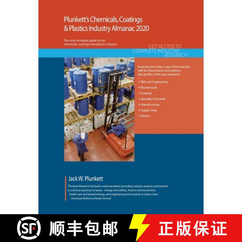 预订 Plunkett's Chemicals, Coatings & Plastics Industry Almanac 2020: Chemicals, Coatings & Plastics ... [9781628315394]