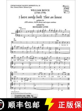【3-4周达】I have surely built Thee an house: Vocal score [9780193953284]