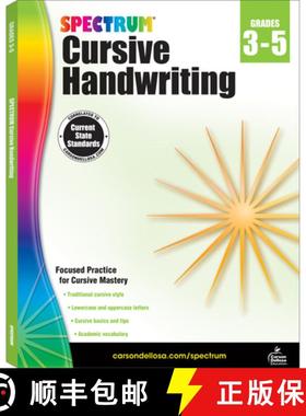 预订 Spectrum Cursive Handwriting, Grades 3 - 5: Volume 108 [9781483813813]