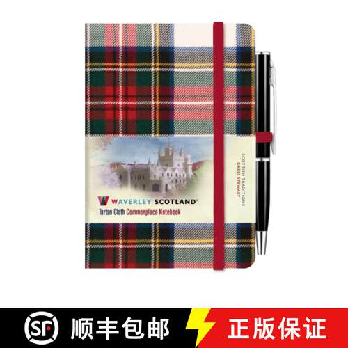【3-4周达】精装 Waverley Commonplace Notebooks:Dress Stewart Tartan Mini Notebook with Pen (10.5 x 7cm) [9781849345644]