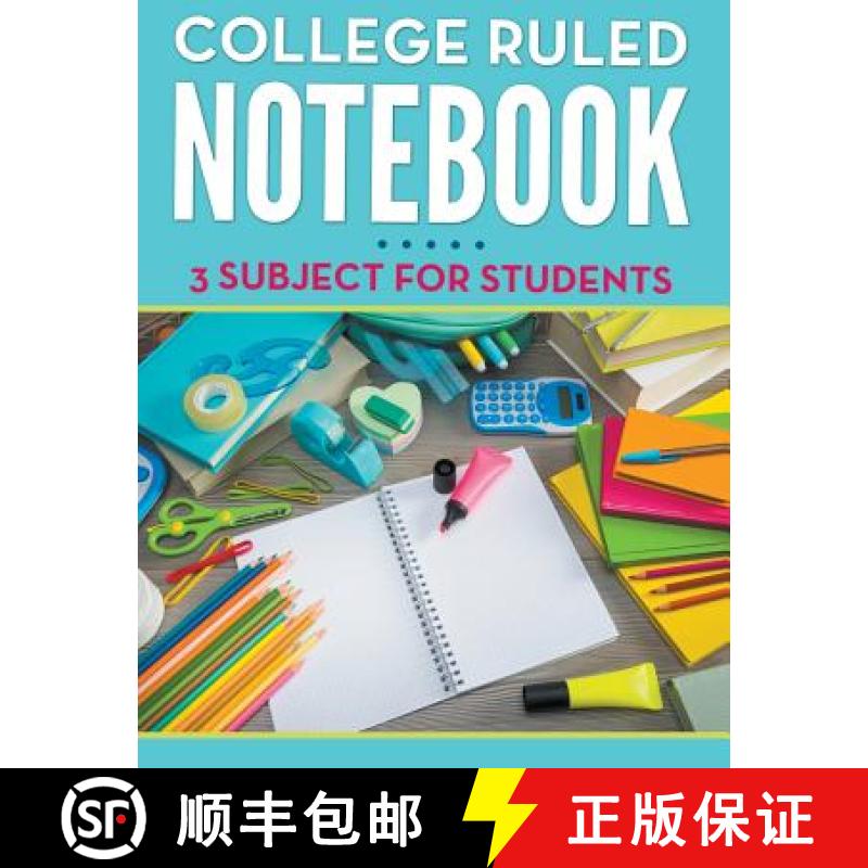 【3-4周达】College Ruled Notebook - 3 Subject For Students [9781681273143]