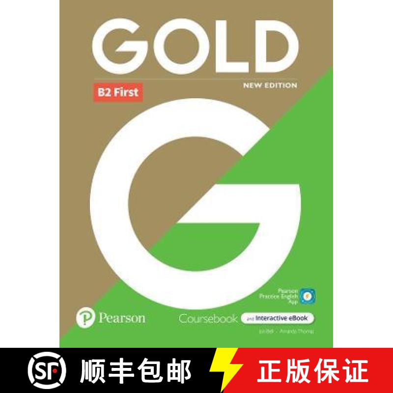 【2-3周达】Gold 6e B2 First Student's Book with Interactive eBook, Digital Resources and App [9781292396354]