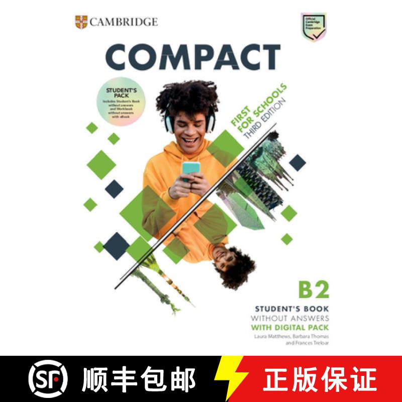【3-4周达】Compact First for Schools B2 First Student's Pack Without Answers [9781009167260]