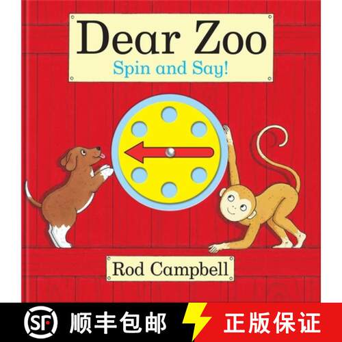 【3-4周达】Dear Zoo Spin and Say! : An interactive spinner book based on the bestselling preschool cl... [9781035055807]