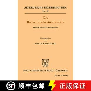 Meier Betz 9783110982329 Der Hochzit Bauernhochzeitsschwank Metzen 预订 Und