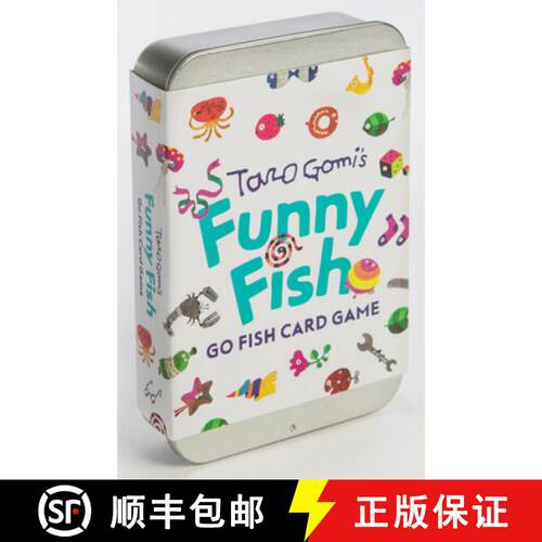 【3-4周达】Taro Gomi's Funny Fish: Go Fish Card Game: (Stocking Stuffer, Kid's Gift, Birthday Gift, A... [9781452176833]
