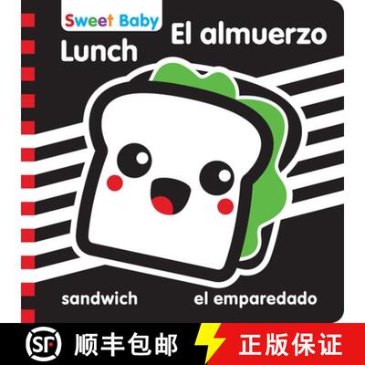 【3-4周达】Sweet Baby Series Lunch 6x6 Bilingual: A High Contrast Introduction to Mealtime [9781635604221]