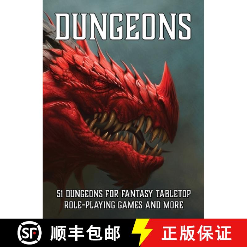【3-4周达】Dungeons: 51 Dungeons for Fantasy Tabletop Role-Playing Games [9781952089091]