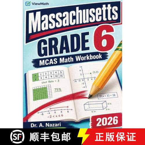 【3-4周达】Massachusetts MCAS Grade 6 Math Workbook: Practice Problems & Exercises with Answer Key [9798895998670]