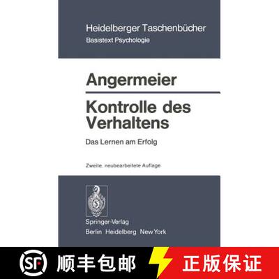 【3-4周达】Kontrolle des Verhaltens: Das Lernen am Erfolg (2. Auflage 1976) [9783540075752]