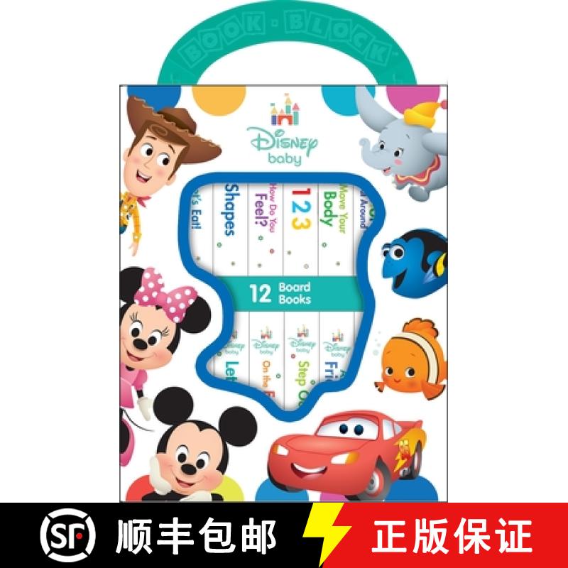【3-4周达】My First Library Disney Baby: 12 Board Books [9781503721760]