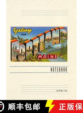 【3-4周达】Vintage Lined Notebook Greetings from Portland, Maine [9798385423071]